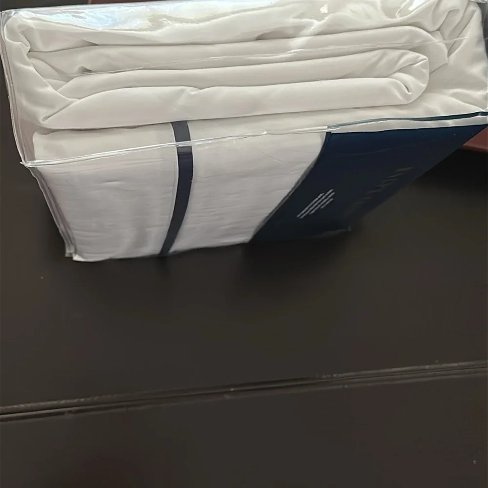 RL King Palmer Percale TC464 White/Polo Navy Duvet Cover & Std and Euro Shams
